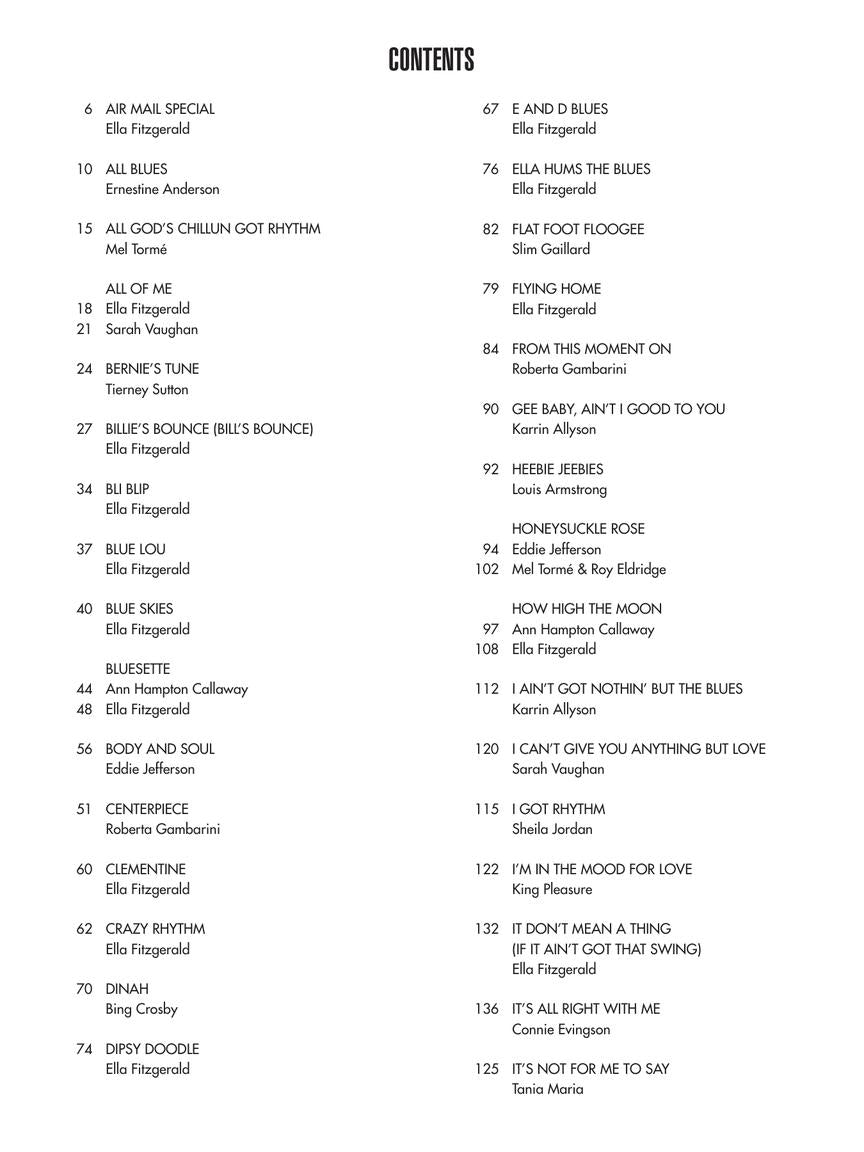 Scat Omnibook For Vocalists And C Instruments (63 Songs) Jazz