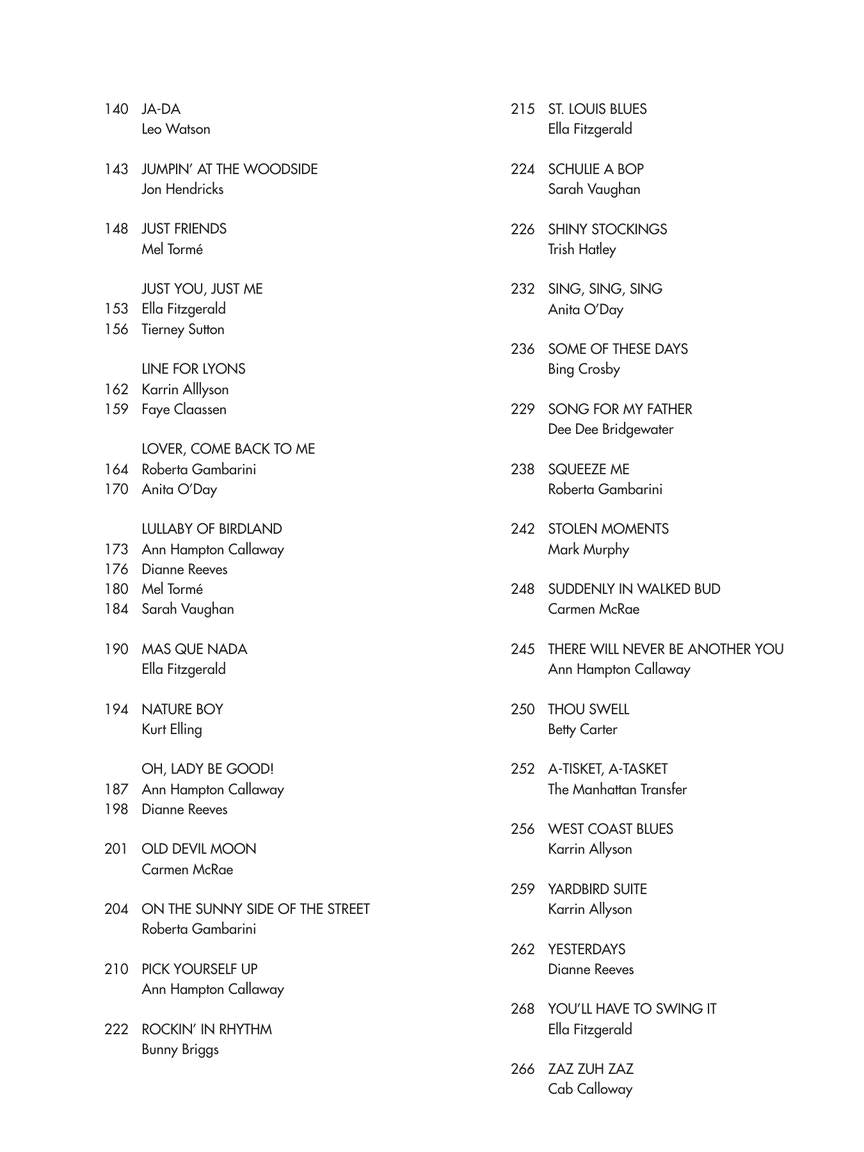 Scat Omnibook For Vocalists And C Instruments (63 Songs) Jazz