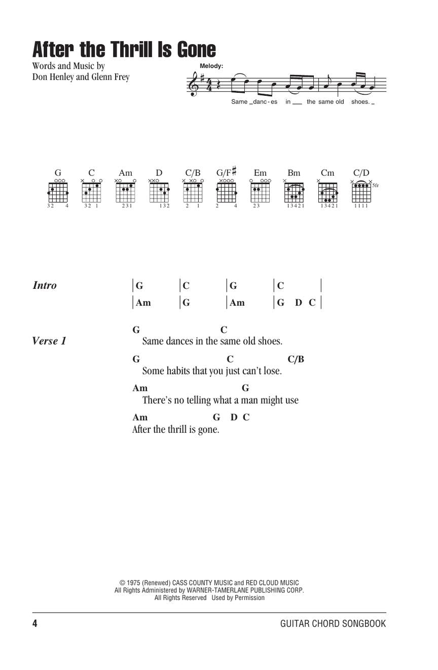 The Eagles Guitar Chord Songbook (40 Songs)