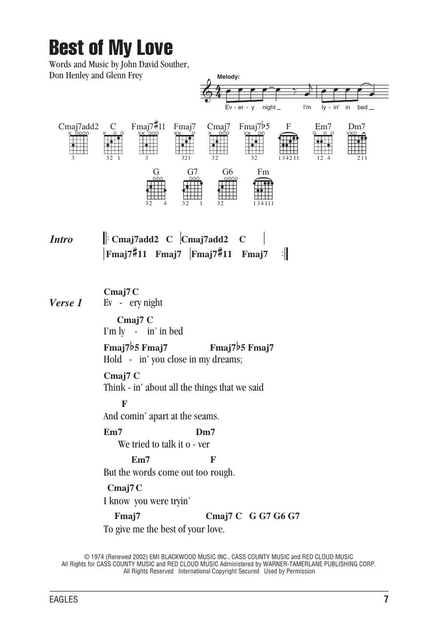 The Eagles Guitar Chord Songbook (40 Songs)