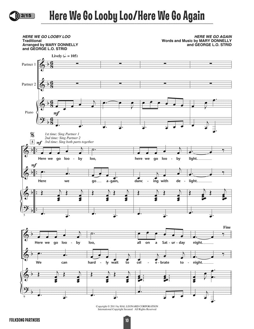 Folksong Partners Unison/Parts Teachers Edition Book Grade 1-6