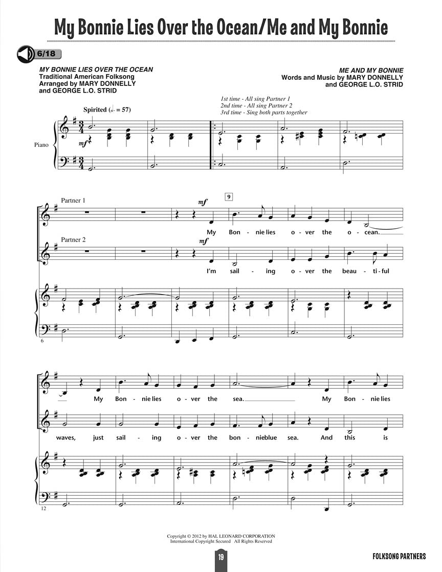 Folksong Partners Unison/Parts Teachers Edition Book Grade 1-6