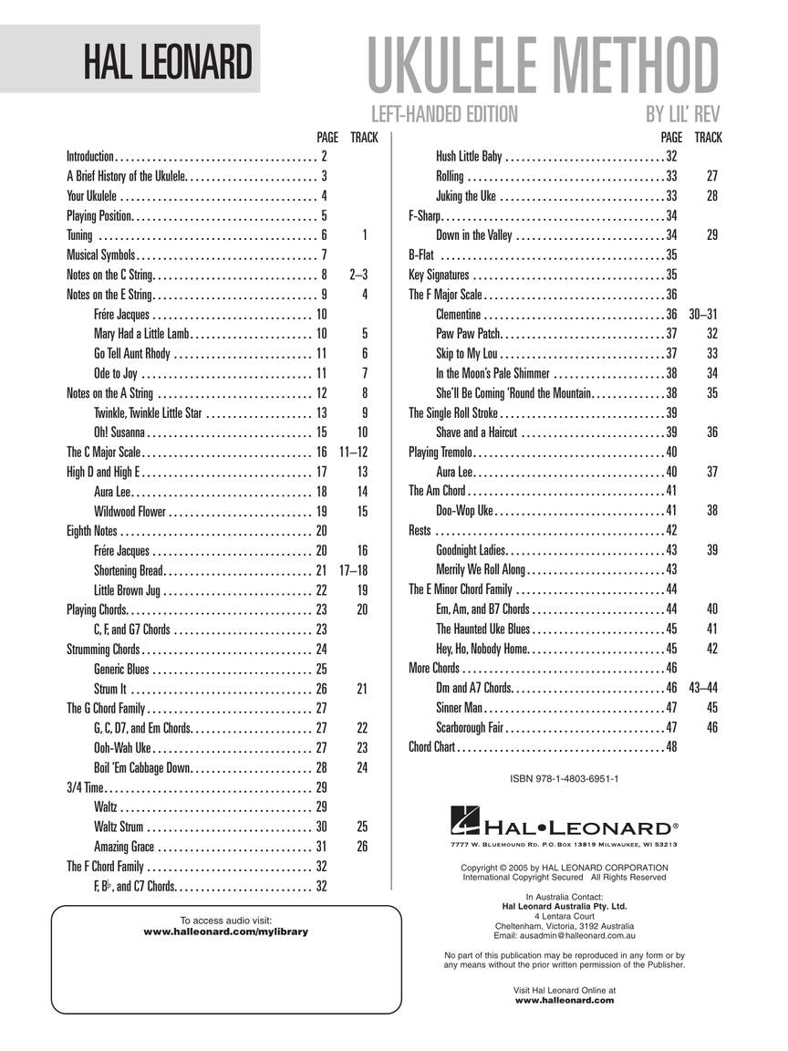 Hal Leonard - Ukulele Method Book 1 Left-Handed Edition (Book/Ola)
