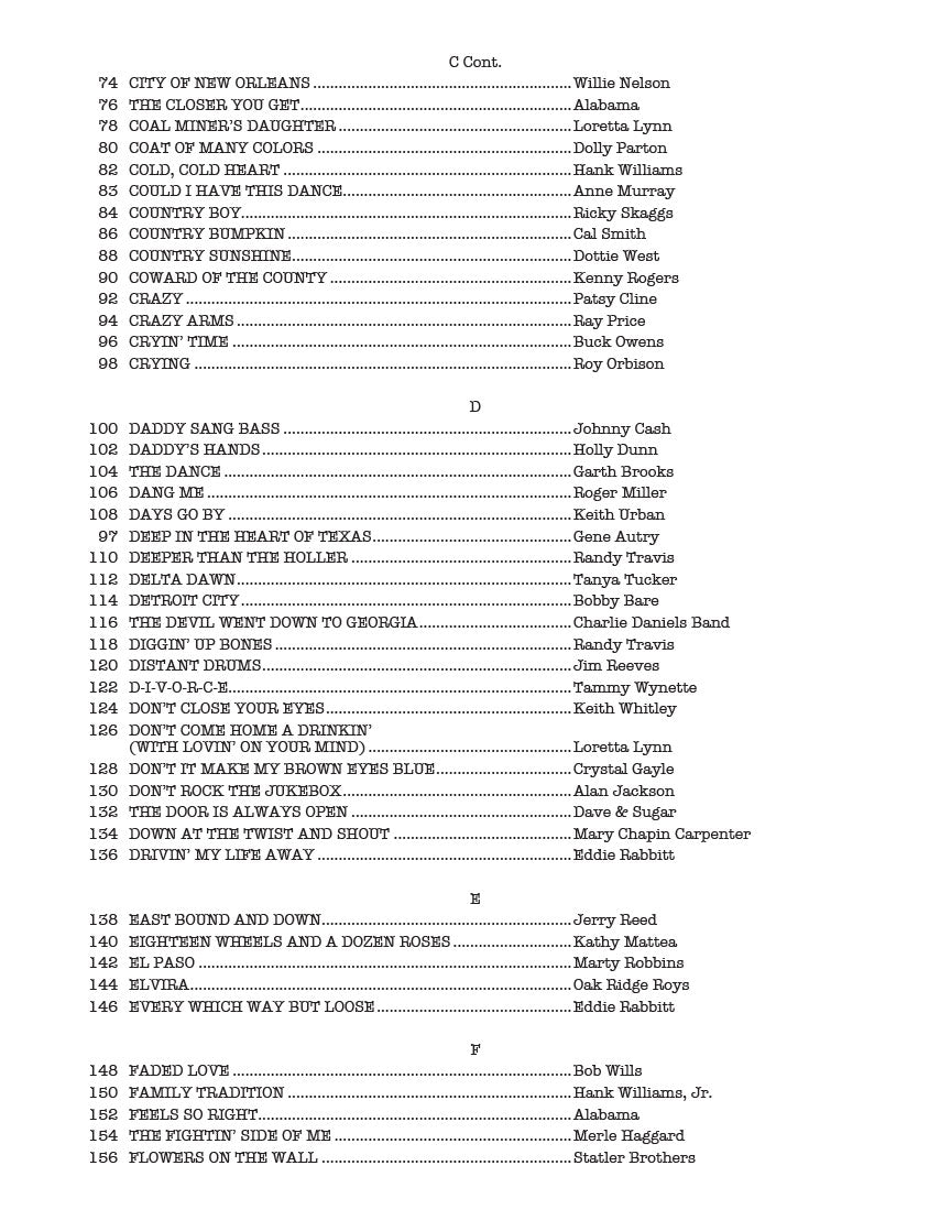 The Real Country Book - C Instruments Edition (275 Songs)