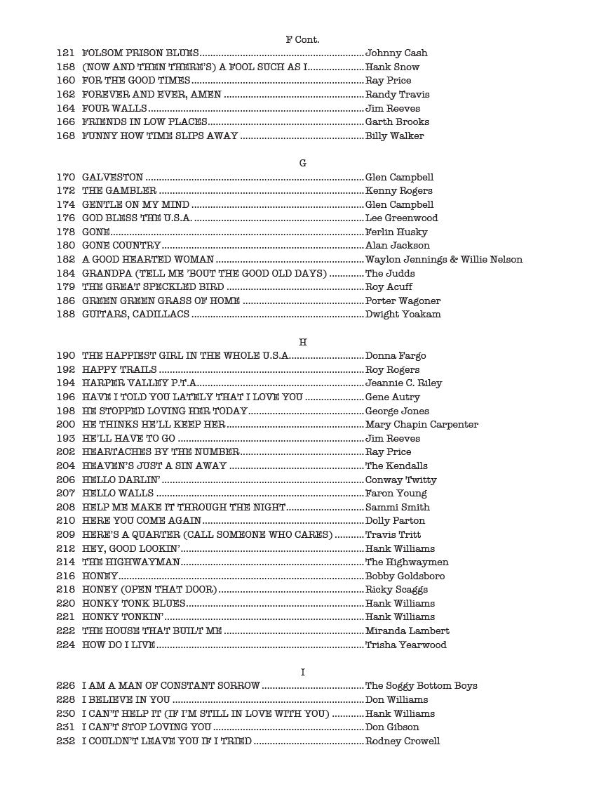 The Real Country Book - C Instruments Edition (275 Songs)