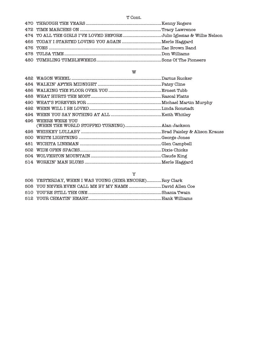 The Real Country Book - C Instruments Edition (275 Songs)