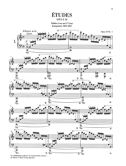 Chopin - Etudes Complete Piano Op 10 25 Book & Keyboard