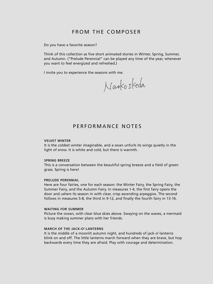 Ikeda - Seasonal Scenes At The Piano Book