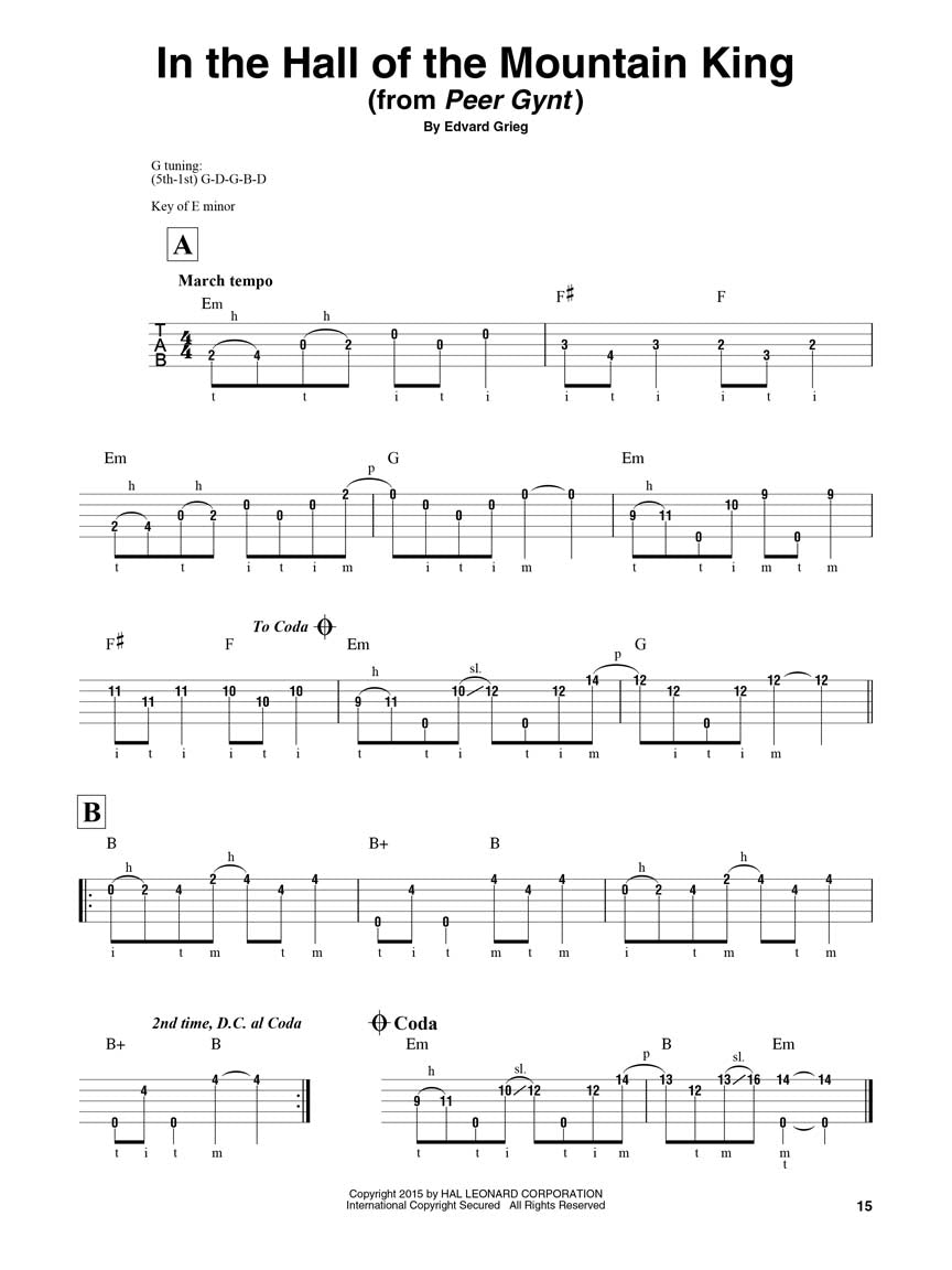 Classical Themes For Banjo Songbook