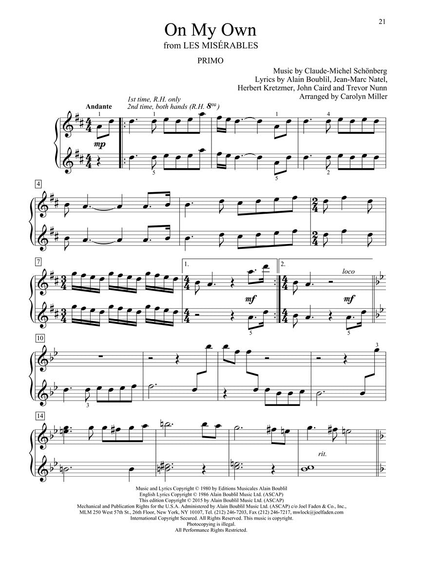 Easy Broadway Duets Book 1 (Book/Ola)