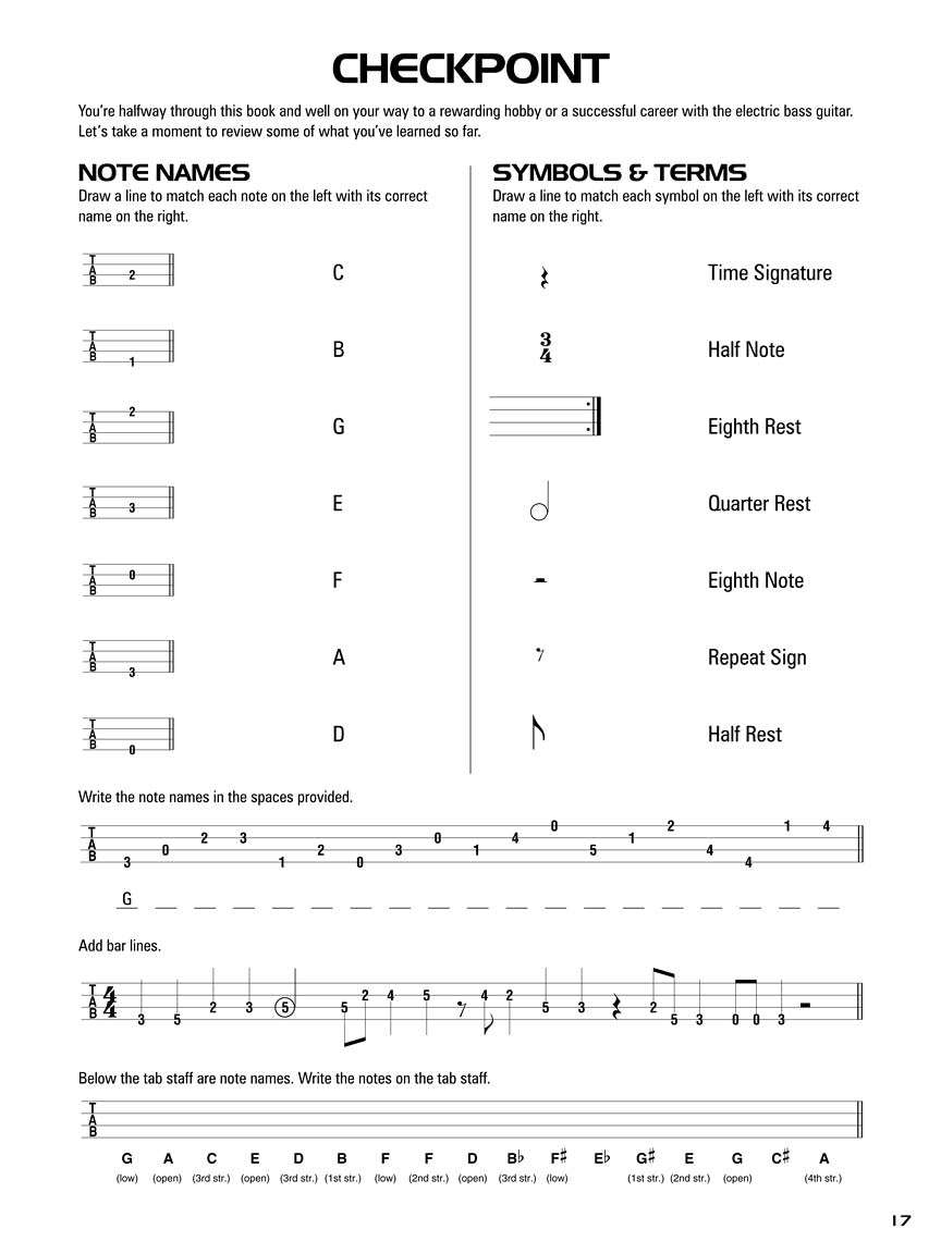 Hal Leonard Bass Tab Method - Left Handed Bass Book 1 (Book/Ola)