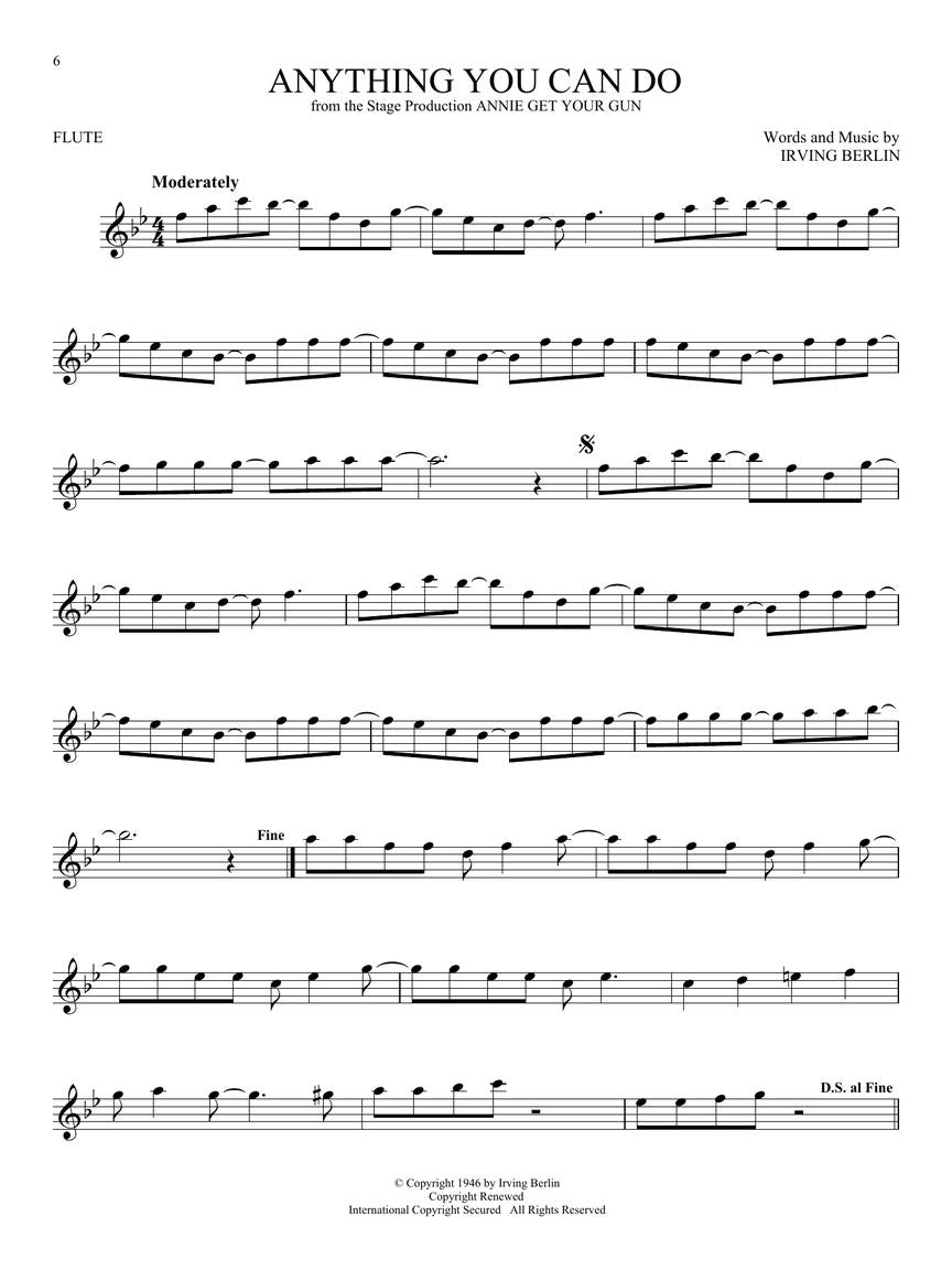 101 Broadway Songs For Flute Book