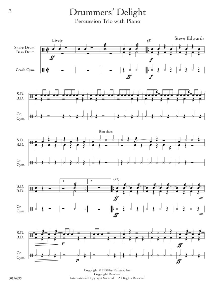 Rubank Treasures For Percussion - Book/Oa