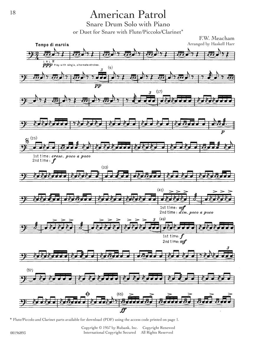 Rubank Treasures For Percussion - Book/Oa