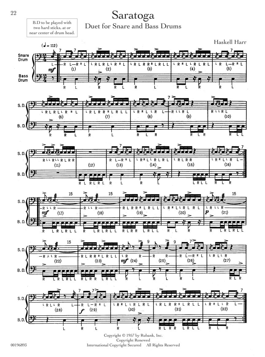 Rubank Treasures For Percussion - Book/Oa