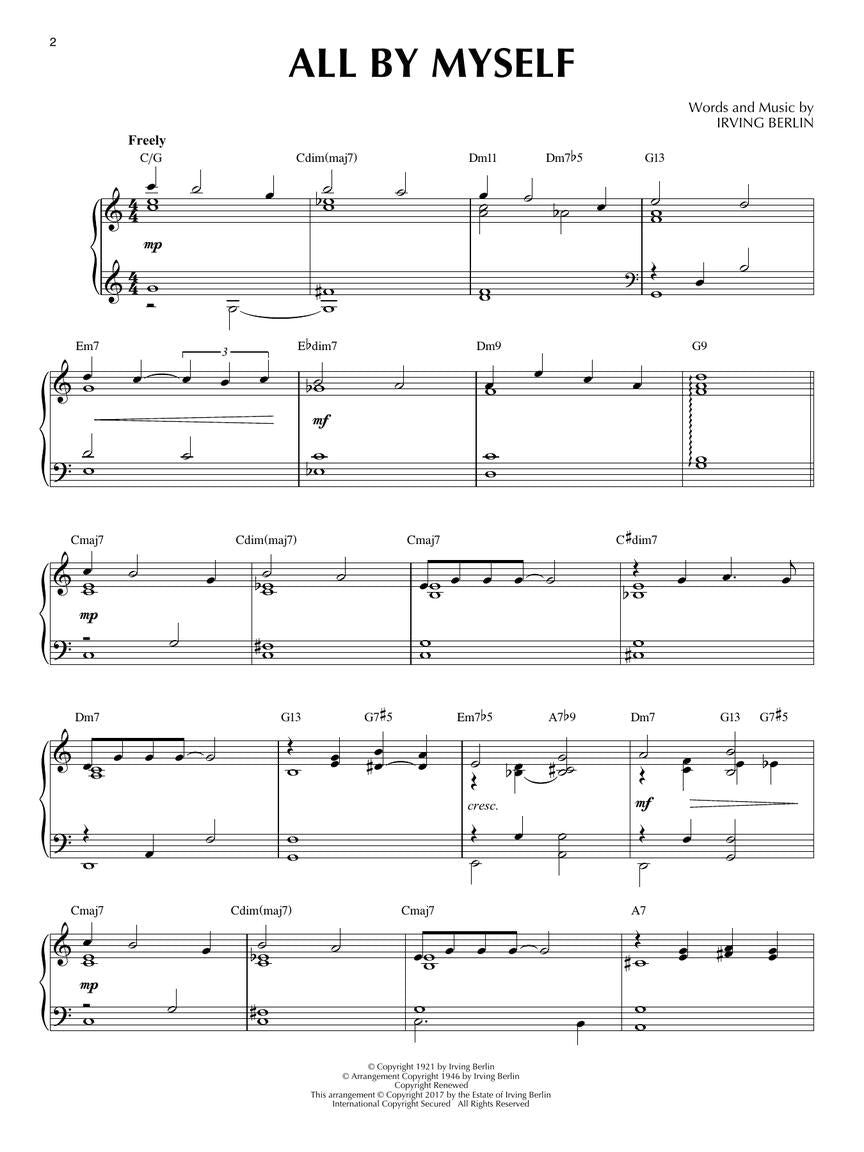 Blue Skies & Other Irving Berlin Songs Volume 48 - Jazz Piano Solo Book Keyboard