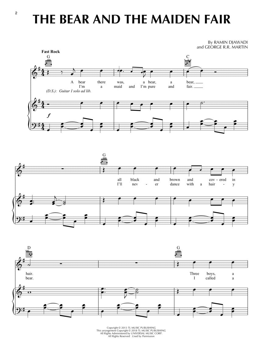 Game Of Thrones - Piano Solo Songbook Songbooks