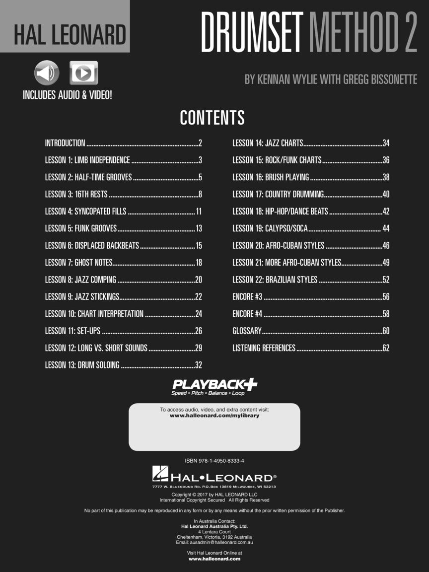Hal Leonard Drumset Method - Book 2 (Book/Olm)