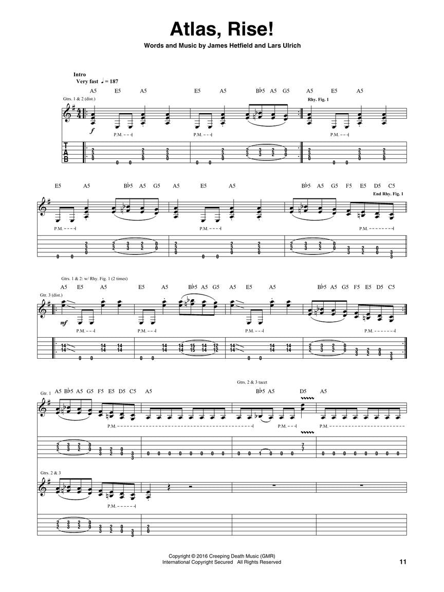 Metallica - Hardwired To Self Destruct Guitar Tab Book