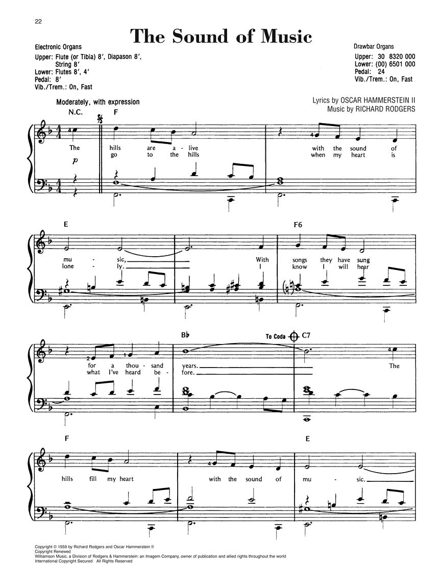 The Sound Of Music - Organ Adventure Songbook