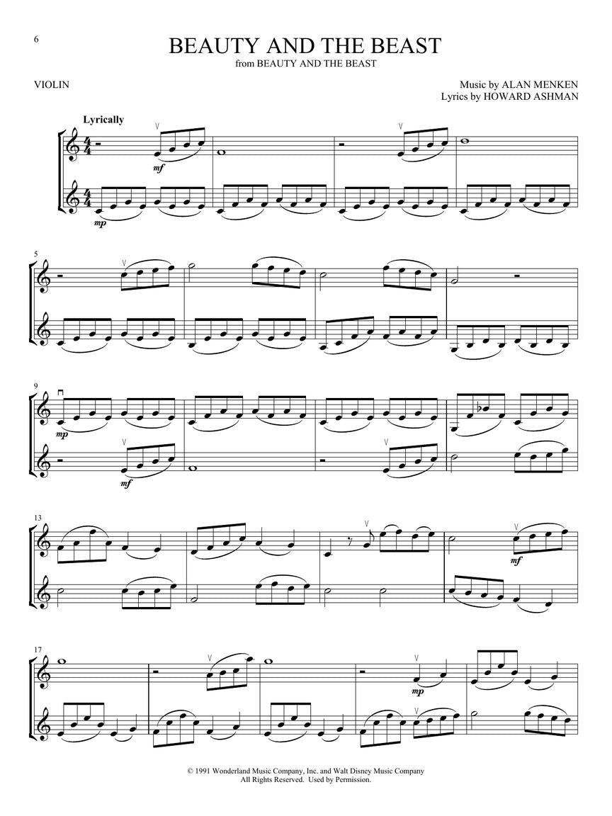 Disney Songs For Violin - Duet Book