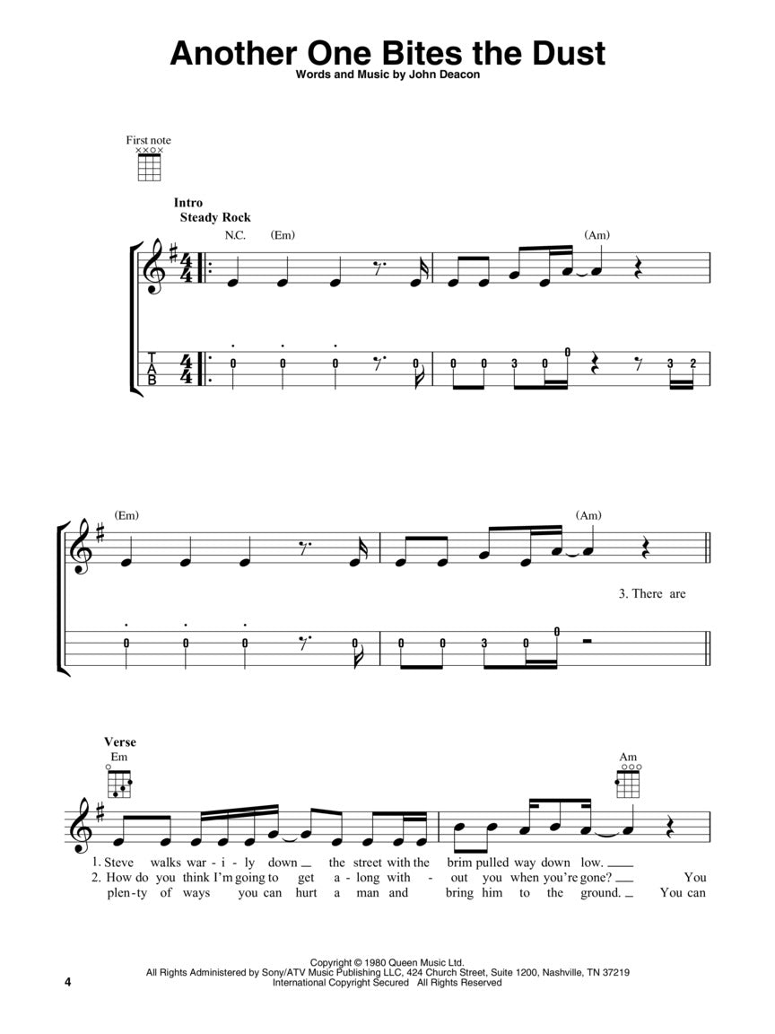 Queen For Ukulele Book