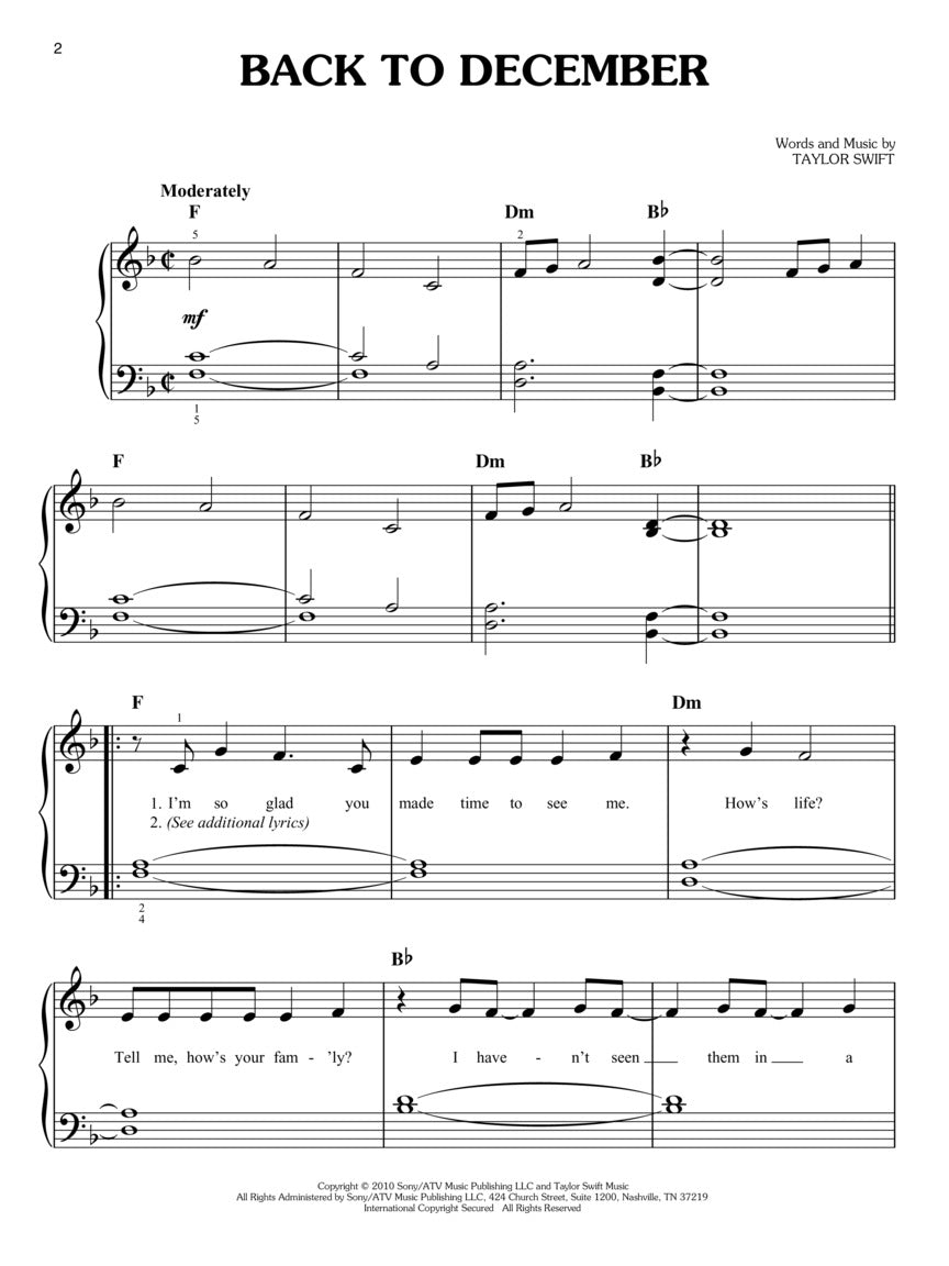 Pop Songs For Kids - Easy Piano Book Songbooks
