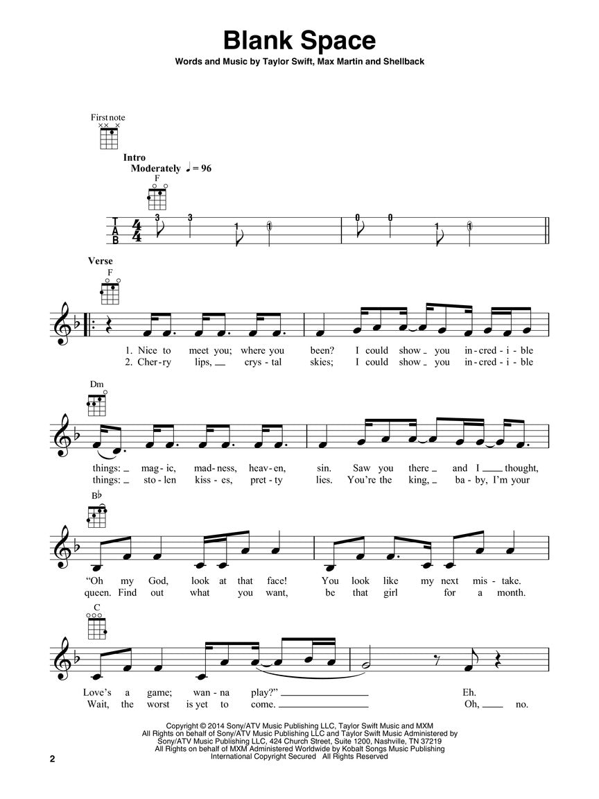 Taylor Swift Ukulele Play Along Volume 23 Book/Ola (2nd Edition)