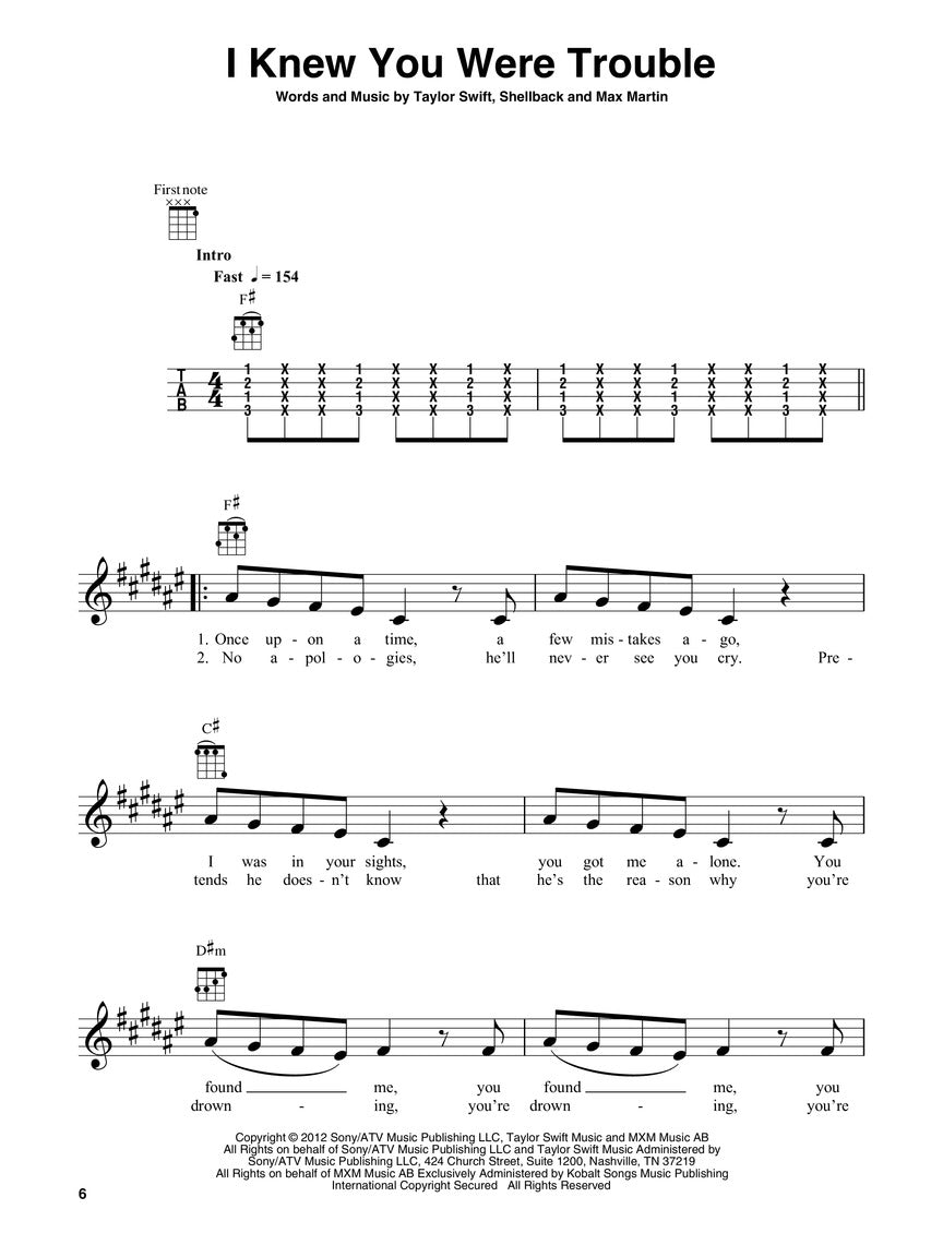 Taylor Swift Ukulele Play Along Volume 23 Book/Ola (2nd Edition)