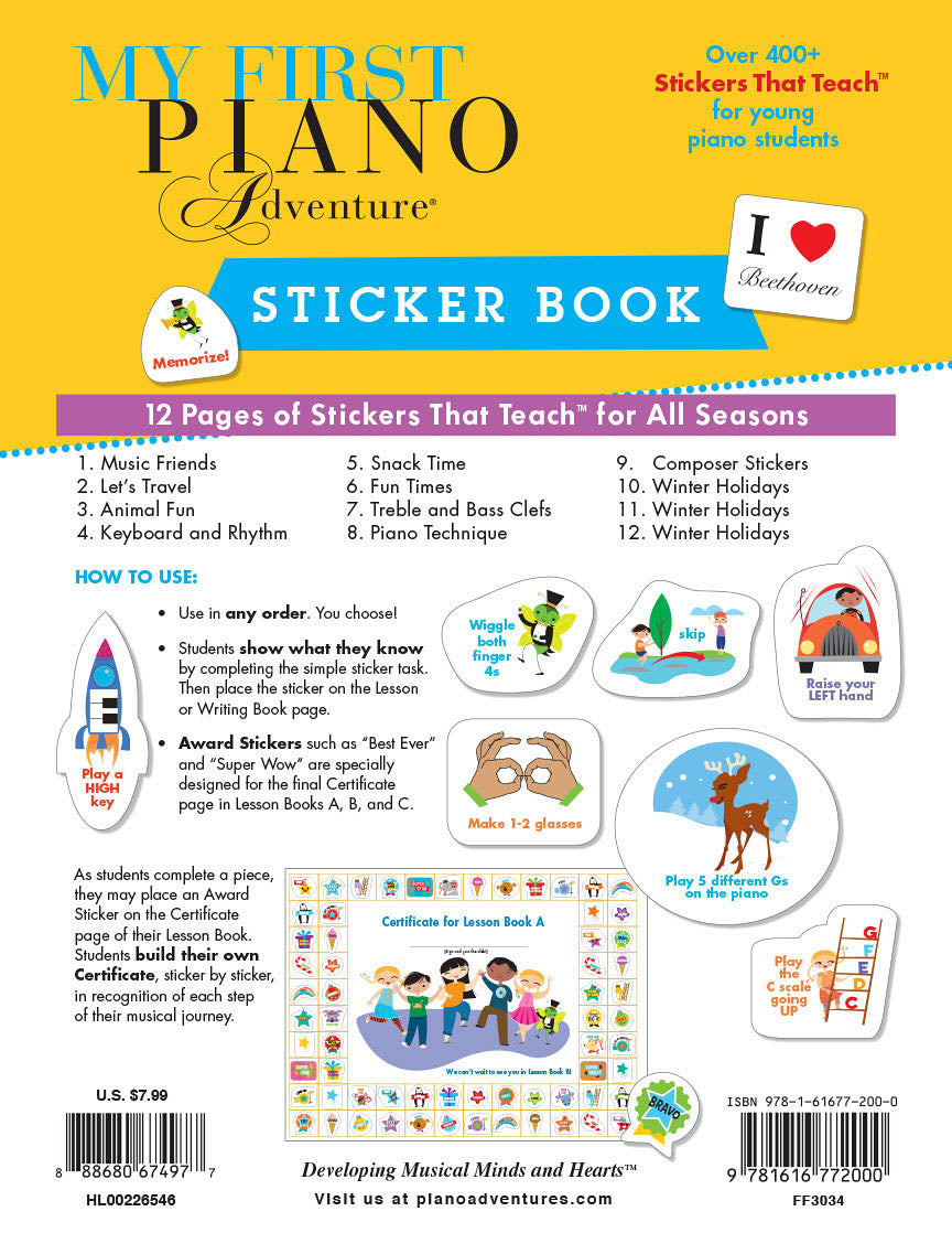 My First Piano Adventure - Sticker Book & Keyboard