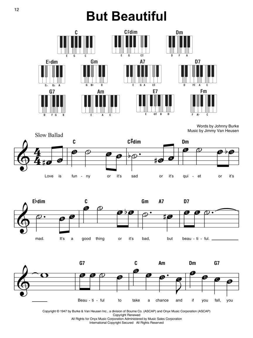 Jazz Standards - Super Easy Piano Songbook