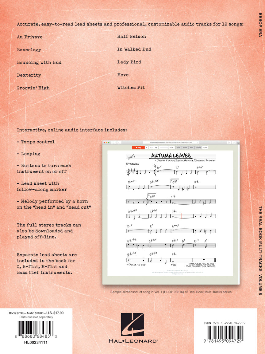 Bebop Era Play Along Volume 8 Book/Olm Jazz