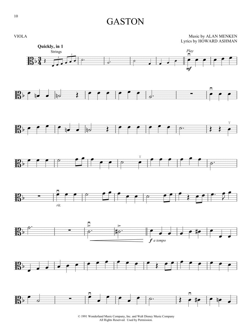 Beauty And The Beast For Viola Play Along Book/Ola Strings