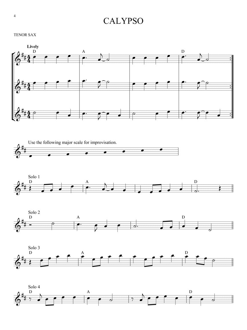 Easy Improvisation For Tenor Saxophone Book/Ola