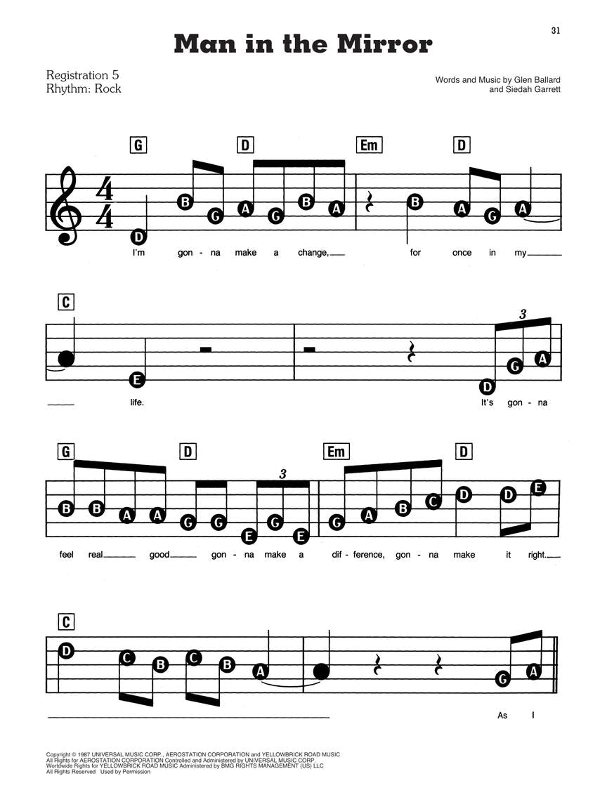 Michael Jackson - EZ Play Piano Volume 73 Songbook