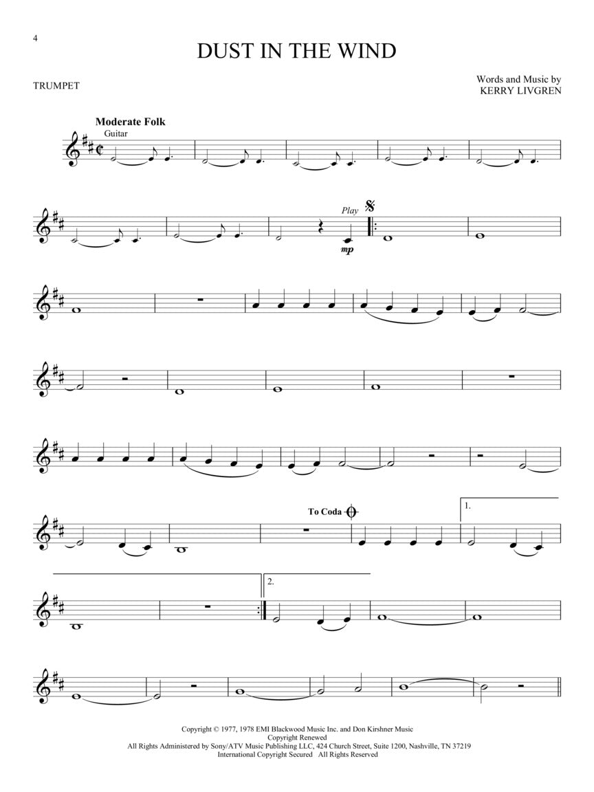 Classic Pop Songs For Trumpet Play Along Book/Ola