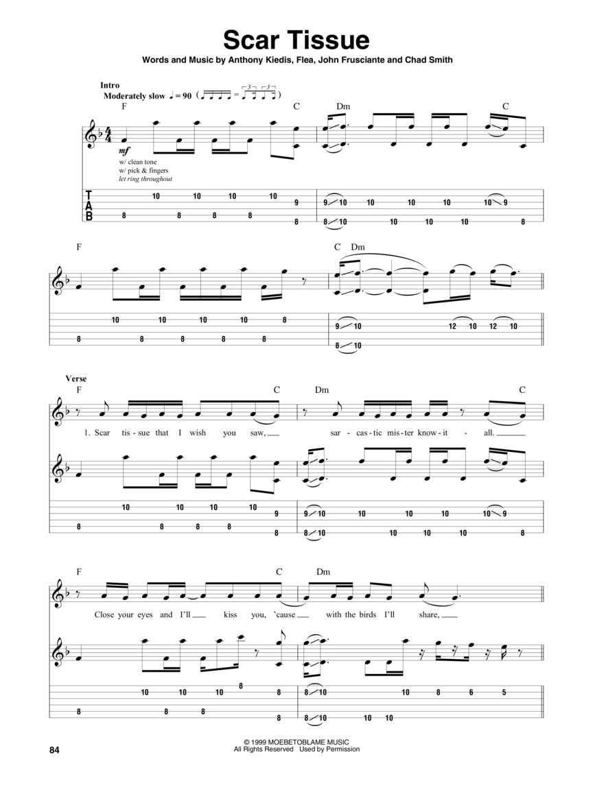 Red Hot Chili Peppers Deluxe Guitar Play Along Volume 6 Book/Ola Songbooks