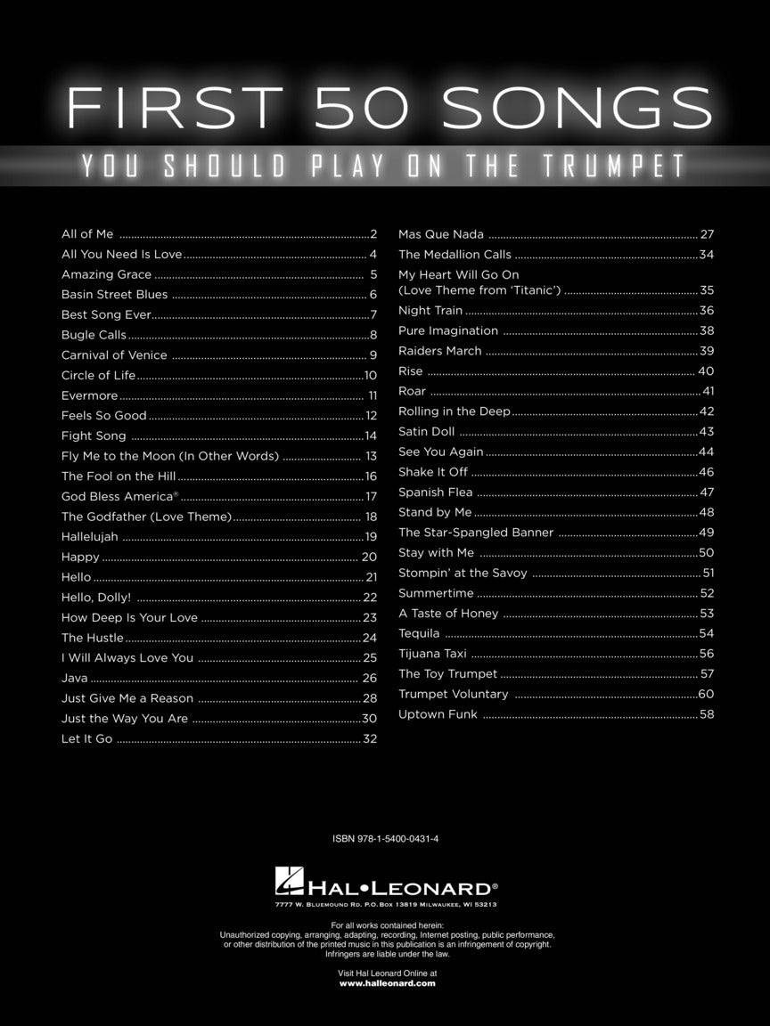 First 50 Songs You Should Play On The Trumpet Book