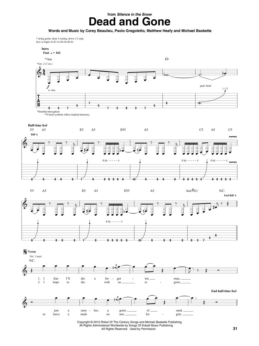 Trivium - Guitar Tab Anthology Book