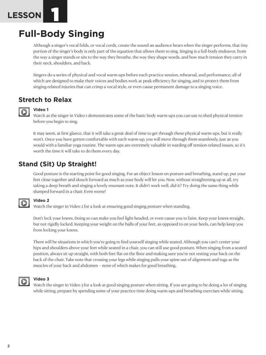 First 15 Lessons - Voice Pop Singer's Edition (Book/Olm)