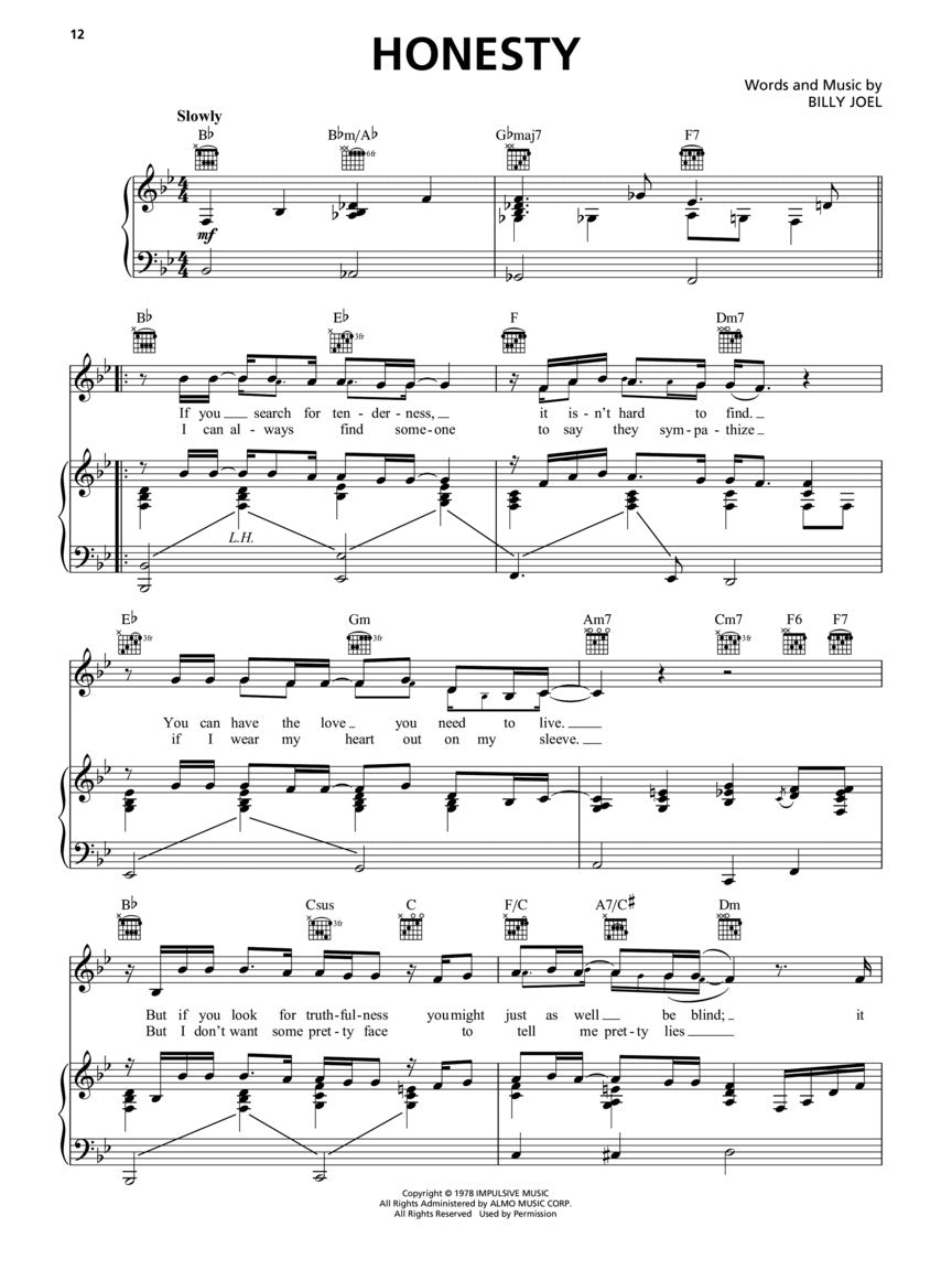 Billy Joel - 52nd Street PVG Songbook