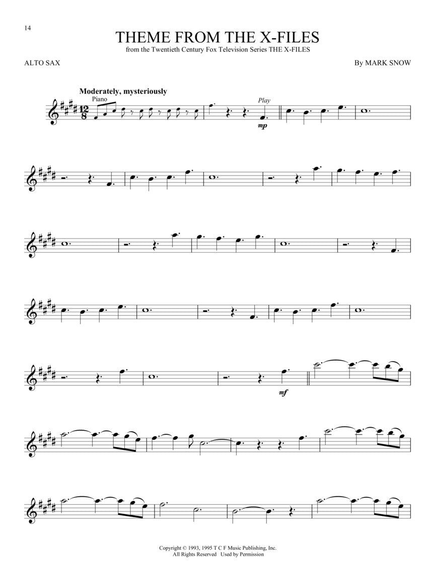 Movie And Tv Music For Alto Saxophone Play Along Book/Ola