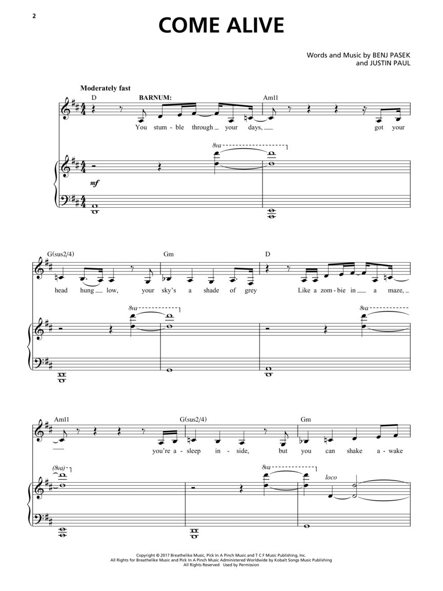 The Greatest Showman - Music Minus One Vocal Book/Ola