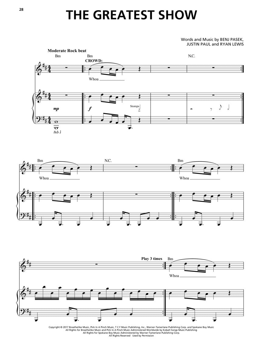 The Greatest Showman - Music Minus One Vocal Book/Ola