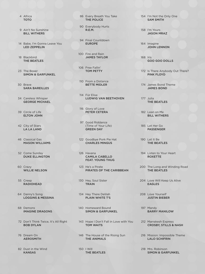 102 Most Popular Songs For Fingerpicking Guitar Book