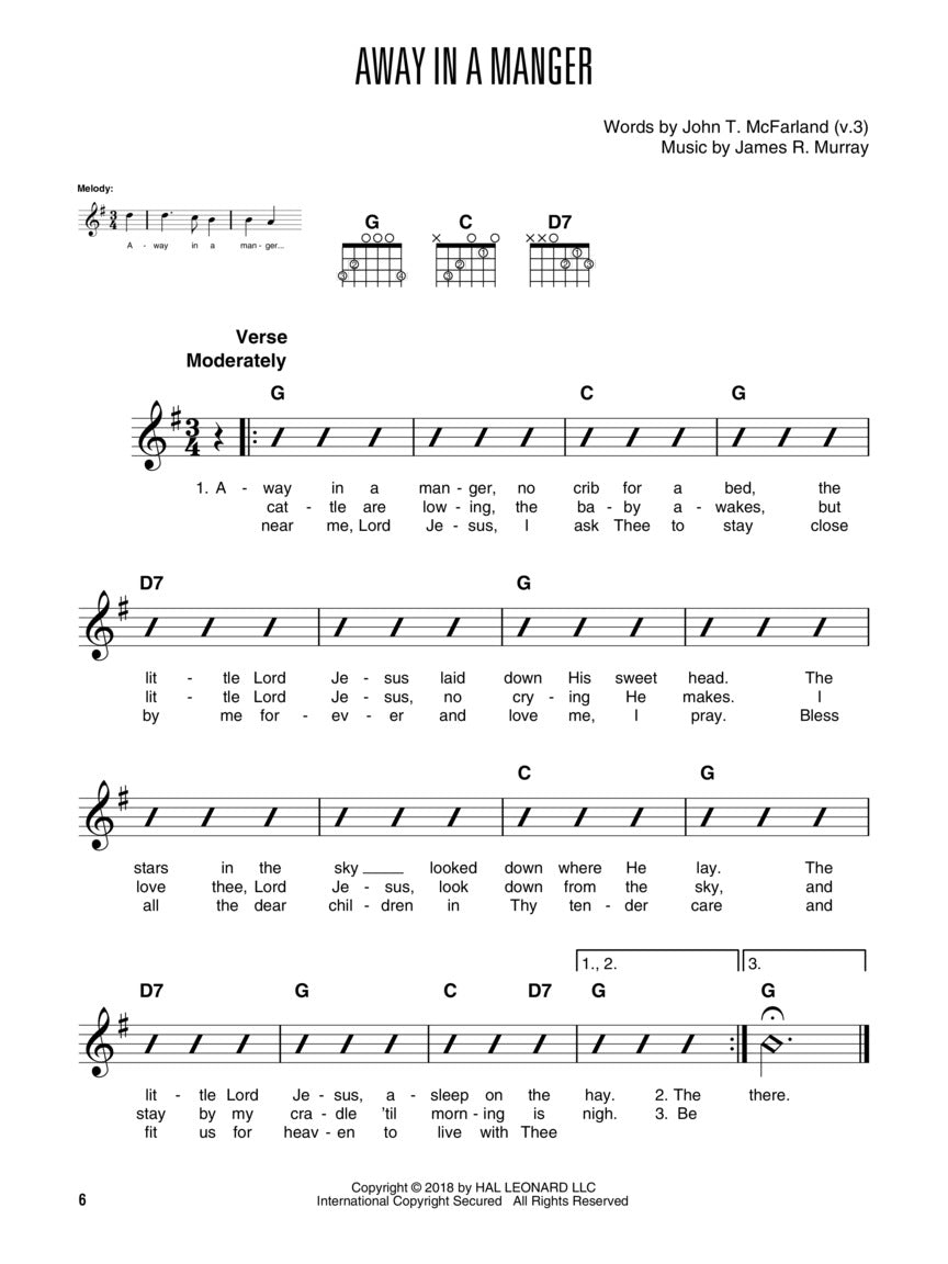 Hal Leonard Guitar Method - Easy Pop Christmas Rhythms Book (Book/Ola)