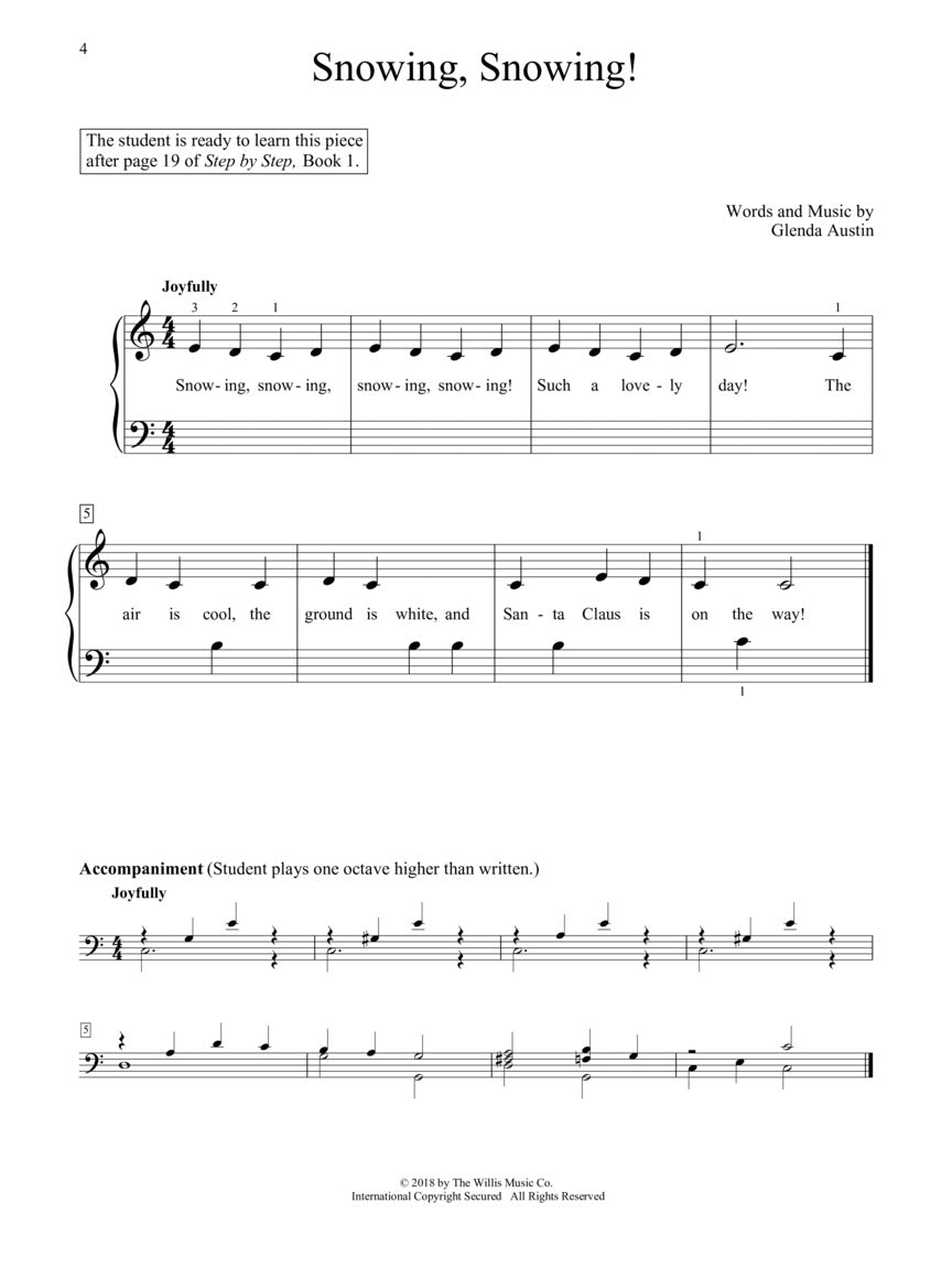 Step By Step Christmas Songbook Book 1 (Book/Ola)