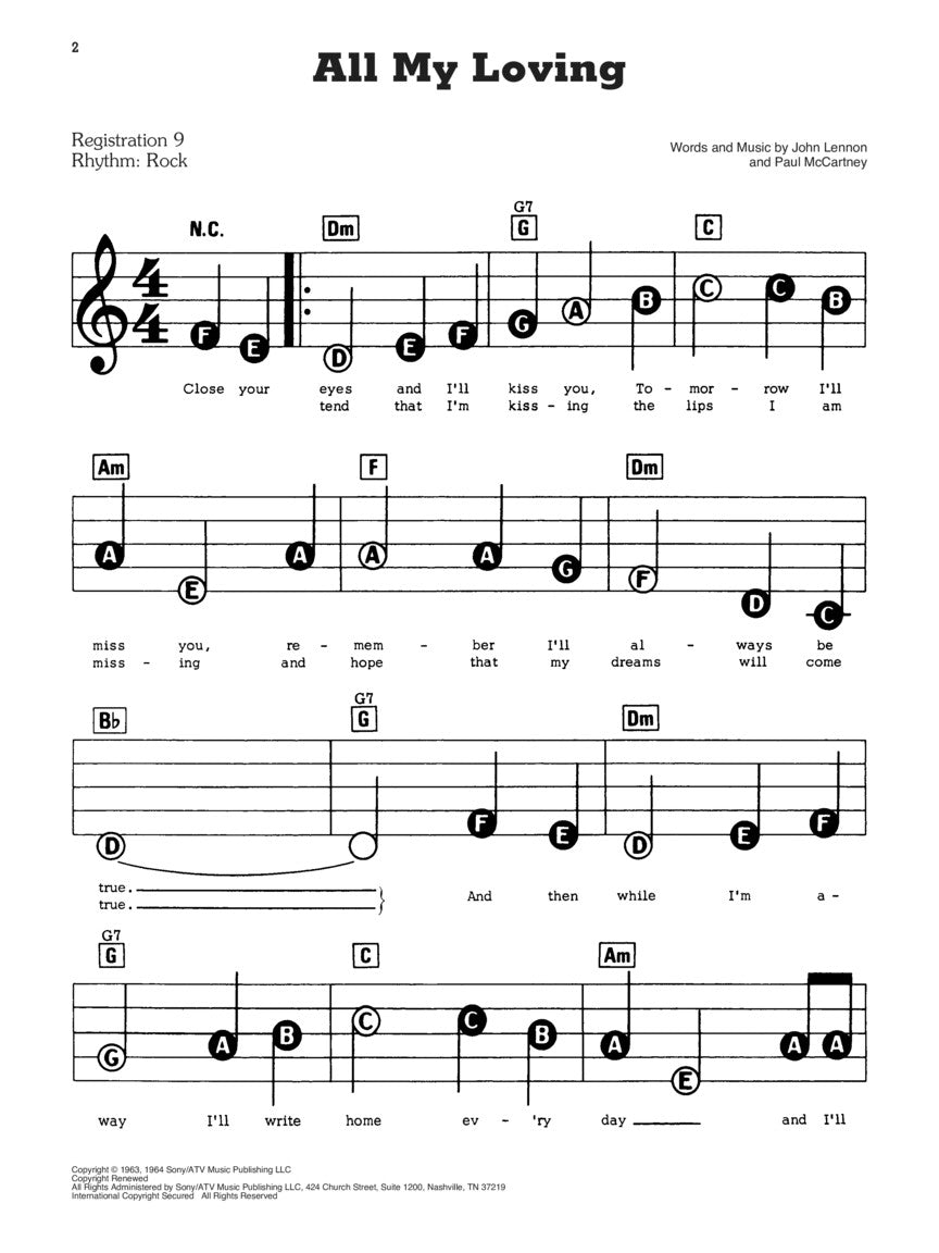 Songs Of The Beatles - Easy Play Piano Songbook (3rd Edition)