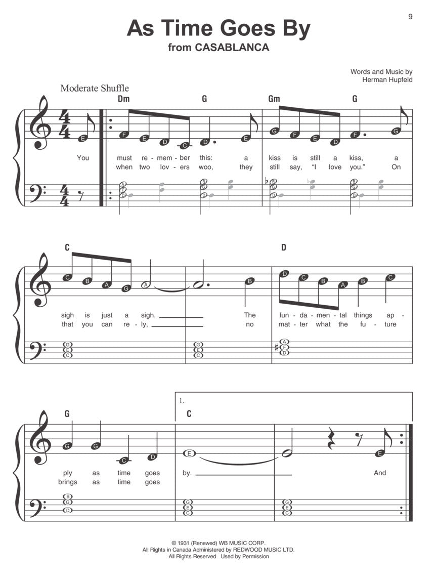 Movie Songs - Instant Piano Songs Book/Ola