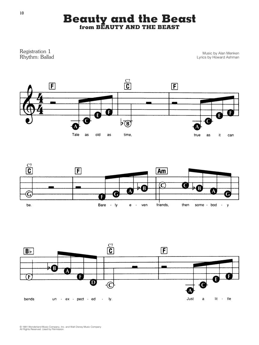 Contemporary Disney - Ez Play Piano Volume 3 Book (5th Edition)